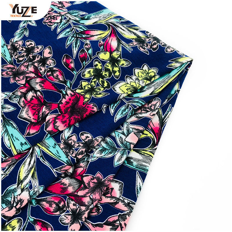 YZS18-417 POLY SPUN JERSEY SPANDEX PRINT