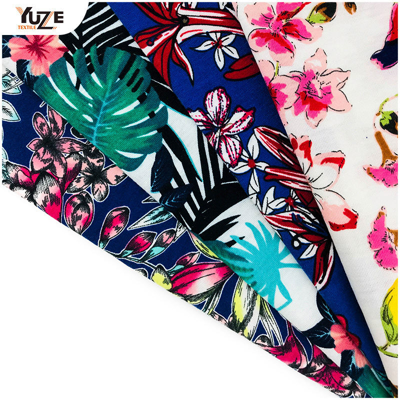 YZS18-417 POLY SPUN JERSEY SPANDEX PRINT