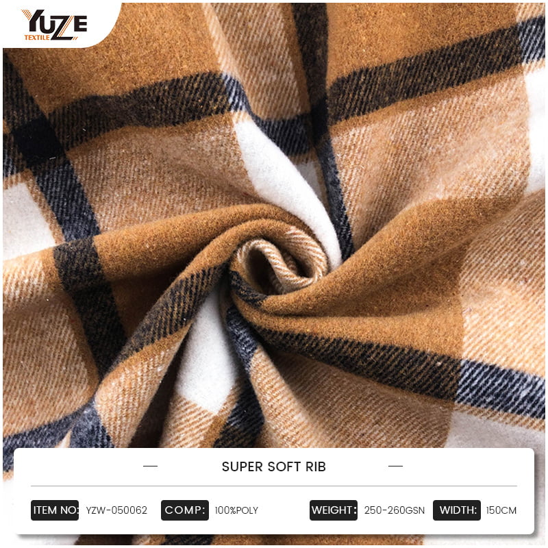 The Super Soft Rib Flannel Woven Fabric is perfect for a variety of applications