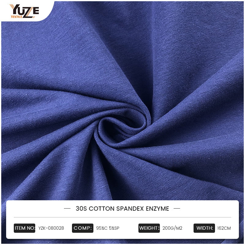 YZK-080028 30S COTTON SPANDEX ENZYME