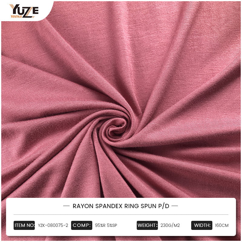 YZK-080075-2 RAYON SPANDEX RING SPUN P/D