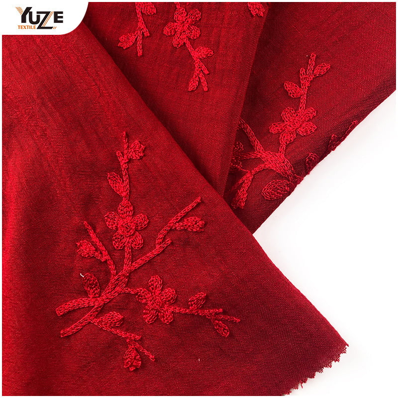 YZW-030065 GENTLE LINEN AIR JET EMBROIDERY