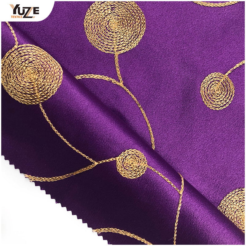 American Satin PD Embroidery Fabric is widely recognized for its luxurious sheen and elegant finish