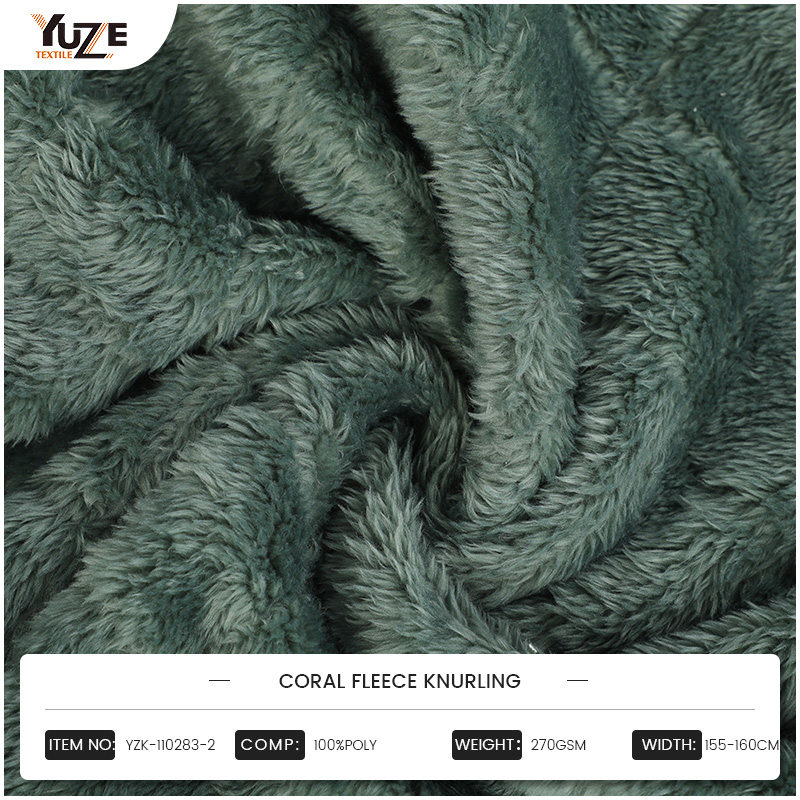 YZK-110283-2 CORAL FLEECE KNURLING